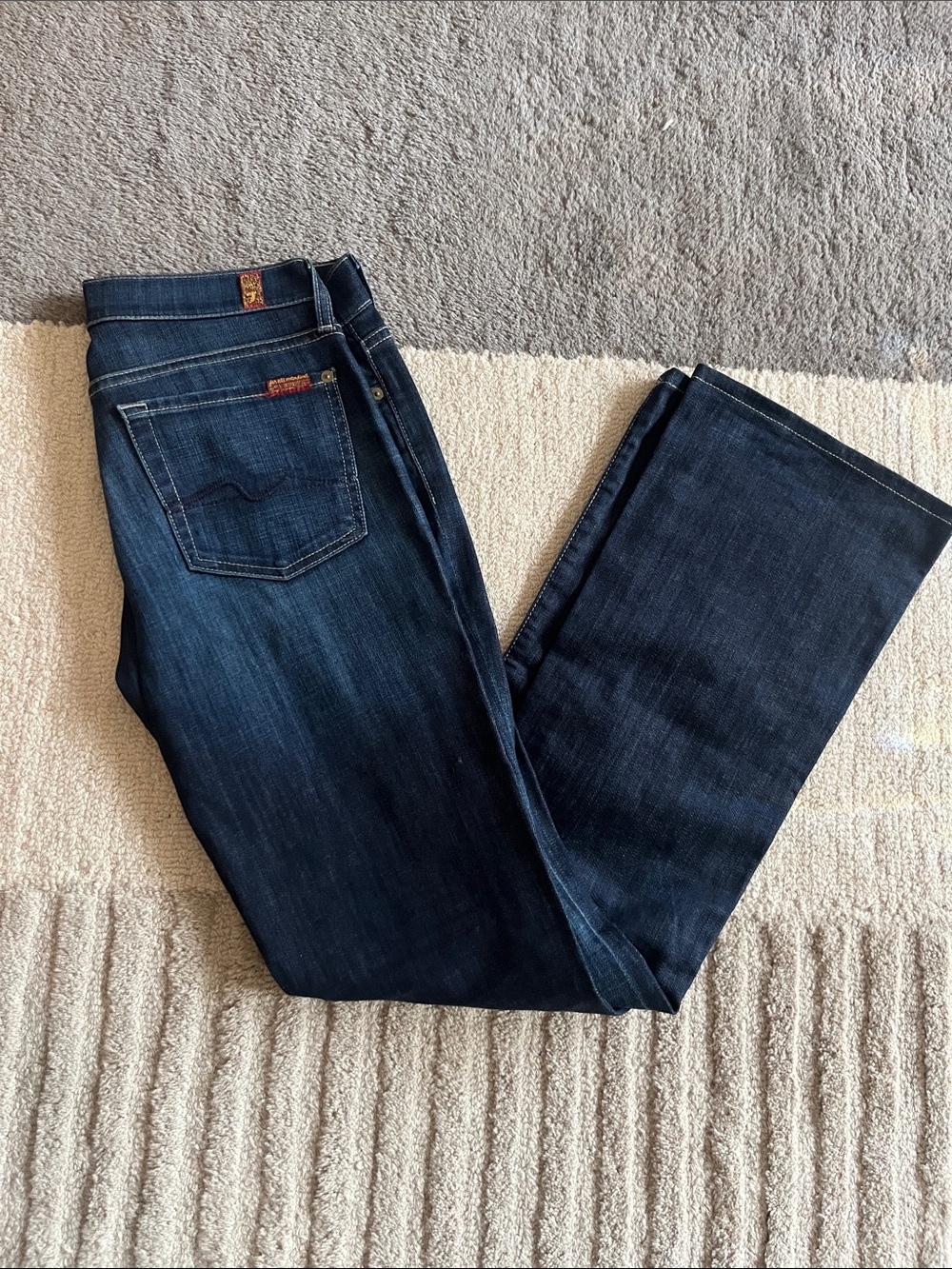 7 FOR ALL MANKIND Blue Women's Jeans - Stylish Everyday Fit. FLARE